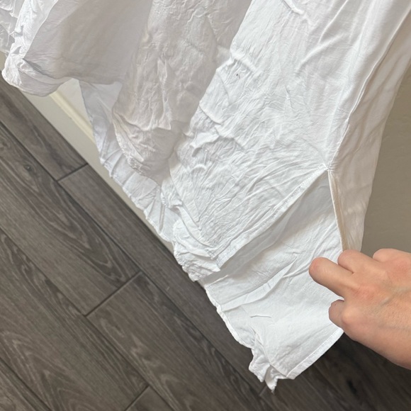 Boutique|White cotton midi summer halter sundress with crotchet details•••Boho - Picture 9 of 14